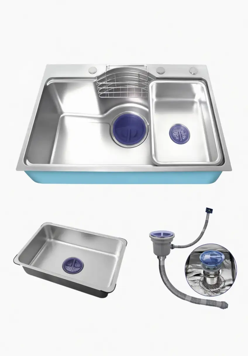 Chậu rửa chén 1 hố inox 304 bán nguyệt