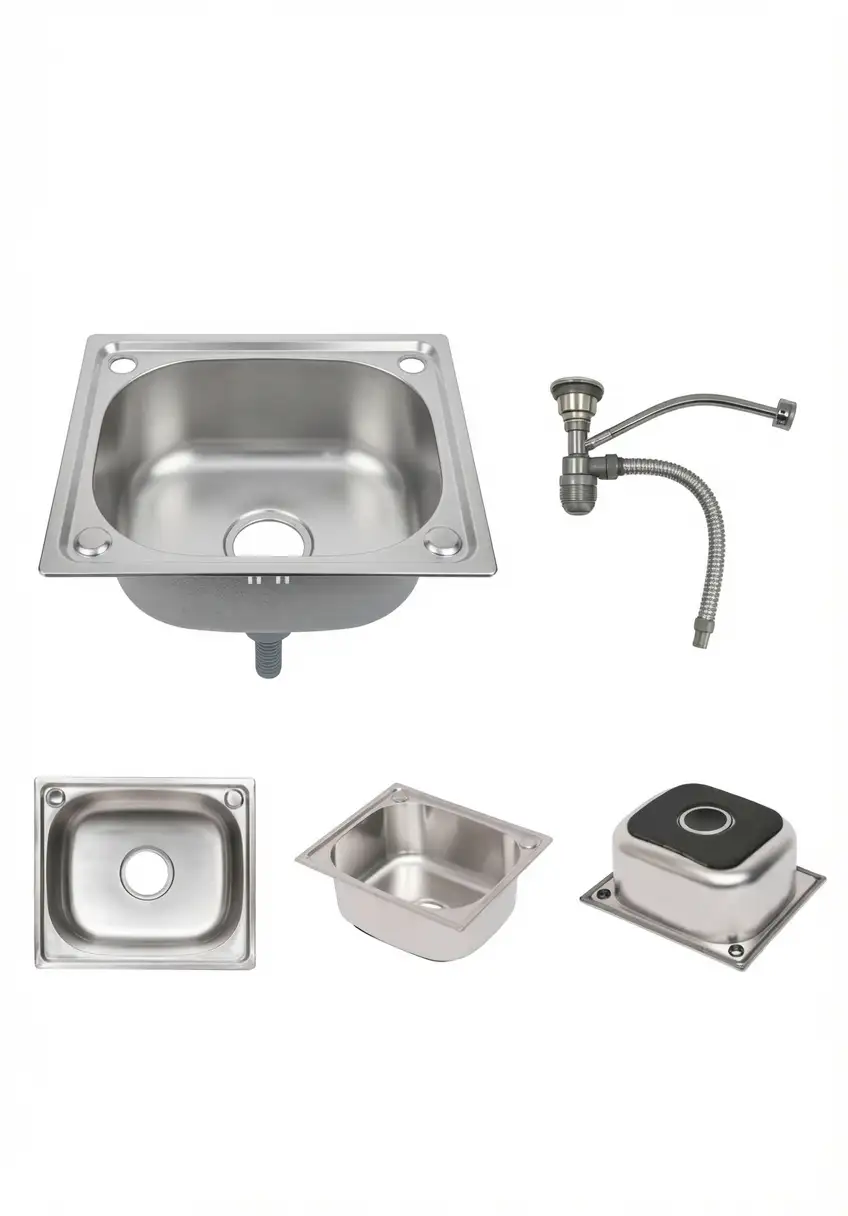 Chậu rửa chén 1 hộc inox kèm phụ kiện