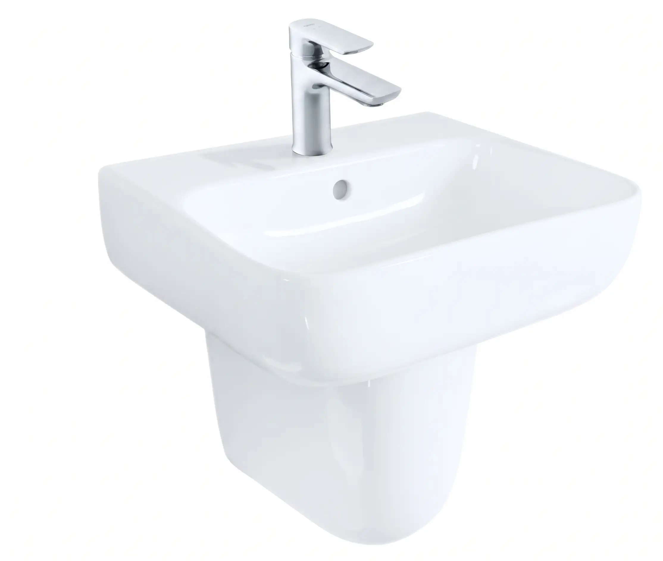 Chậu rửa mặt chữ nhật treo tường – Mã: 002